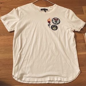 maje size 2 white cotton tee shirt